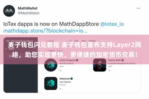 麦子钱包闪兑教程 麦子钱包宣布支持Layer2网络，助您实现更快、更便捷的加密货币交易！